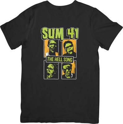 Sum 41 Heavy Metalová Hudba Unisex Strih pre Mužov & Ženy Kvalitné Bavlnené Tričko Čierne