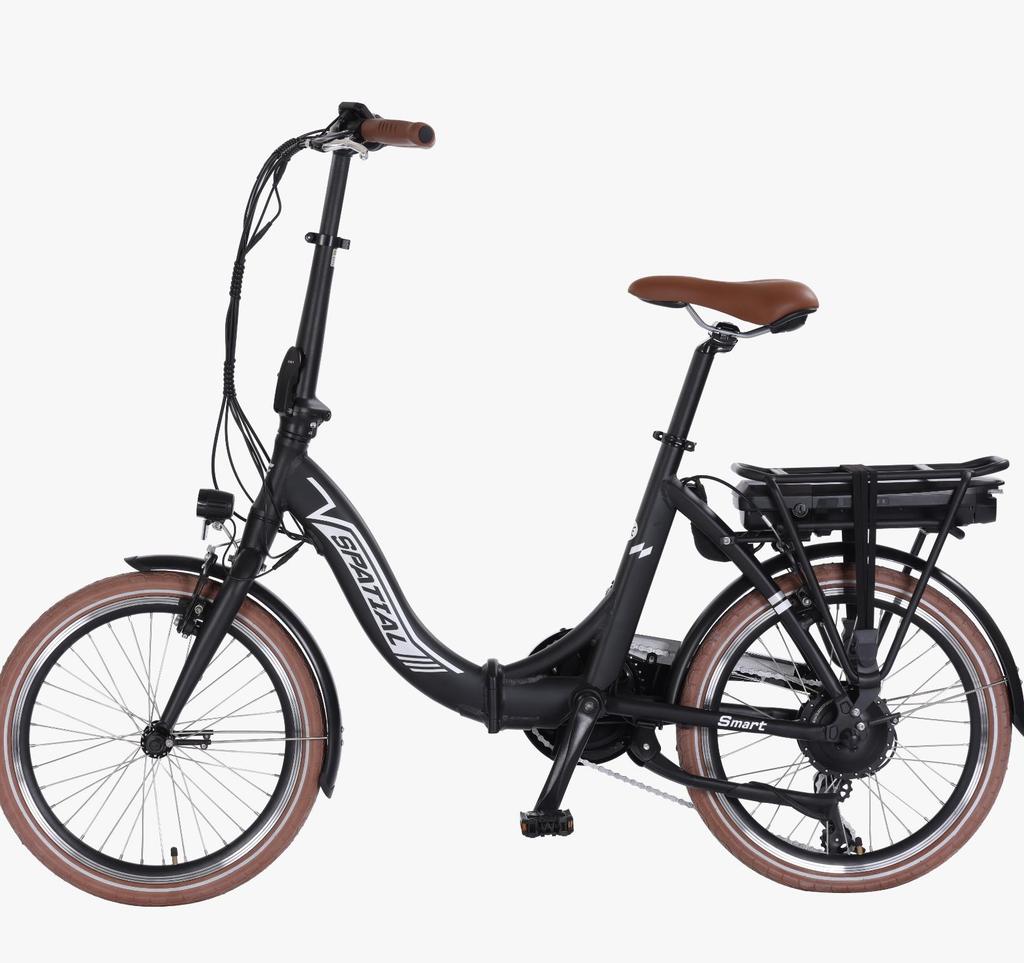 SPATIAL Έξυπνο Πτυσσόμενο Ηλεκτρικό Ποδήλατο για Ενήλικες Μετακίνηση 250W 42V10.4AH Μπαταρία 20 Ιντσών Χοντρά Ελαστικά Ποδήλατο e-bike για Οδήγηση σε Πολλαπλά Εδάφη