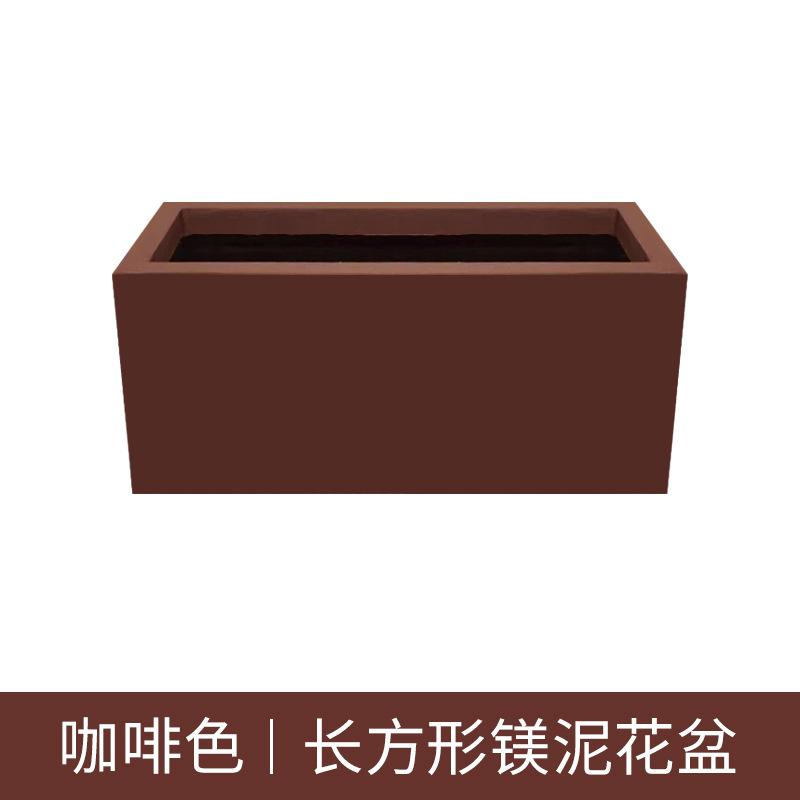 2026 Customized Large Rectangular Planter Outdoor Garden Flower Pots Rectangular Cement Flower Box Durable Flower Pot