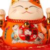 Lucky Cat Coin Bank 4.5in Exquisite Cute Bring Luck Good Wish Ceramic Fortune Cat Saving Pot Desk