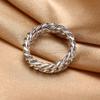 Ring Men, Stainless Steel Miami Chain Ring, Thick Cuban Friendship Chainrings for Men Women Band Jewelry