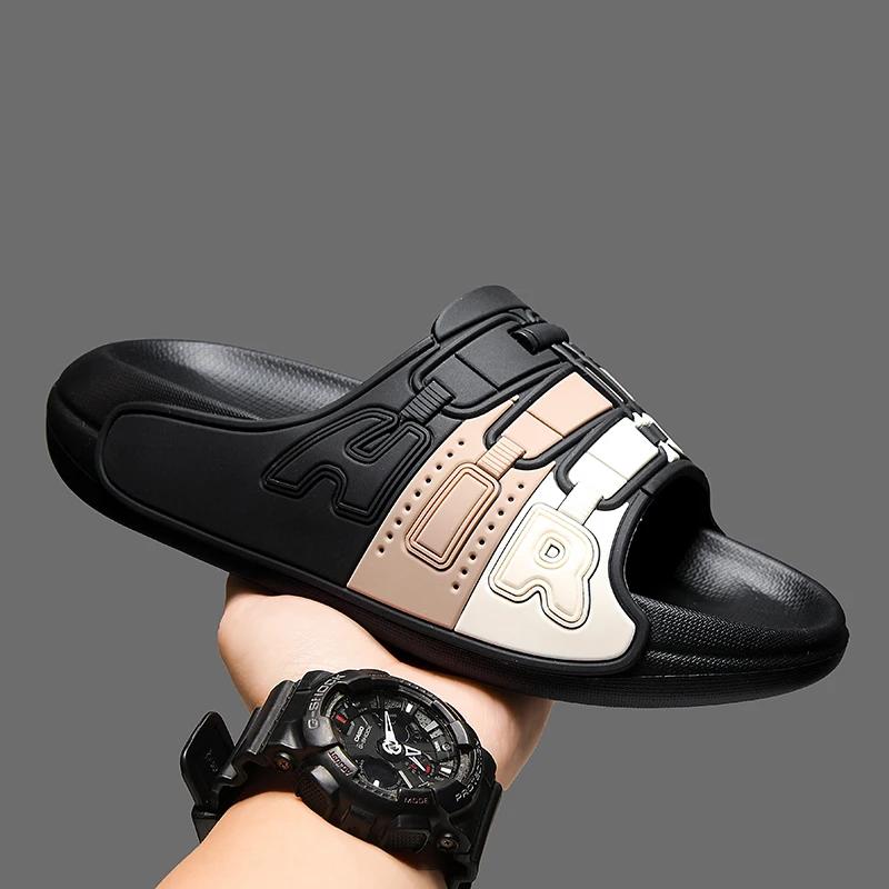 Summer Shoes for Men Sandals Male Sneakers Designer Man Footwear Athletic Mens Tennis Trends 2024 Comfort Normal Leather Slipper