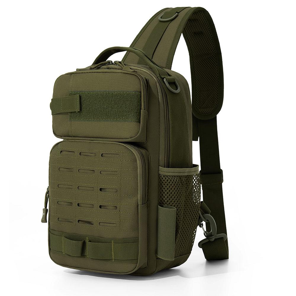 Tactical Climbing Chest Bag Backpack Accessories Lure Outdoor Fishing Camping Hiking Bag With Rod Holder Men Molle Fanny Pack