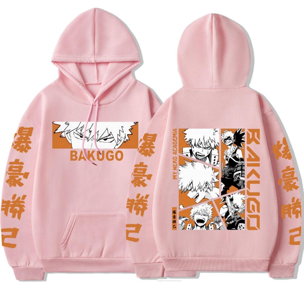 My Hero Academia Anime Bărbați Femei Hanorac de modă Bakugou Katsuki Pulovere casual Hanorac supradimensionat cu mânecă lungă Streetwear