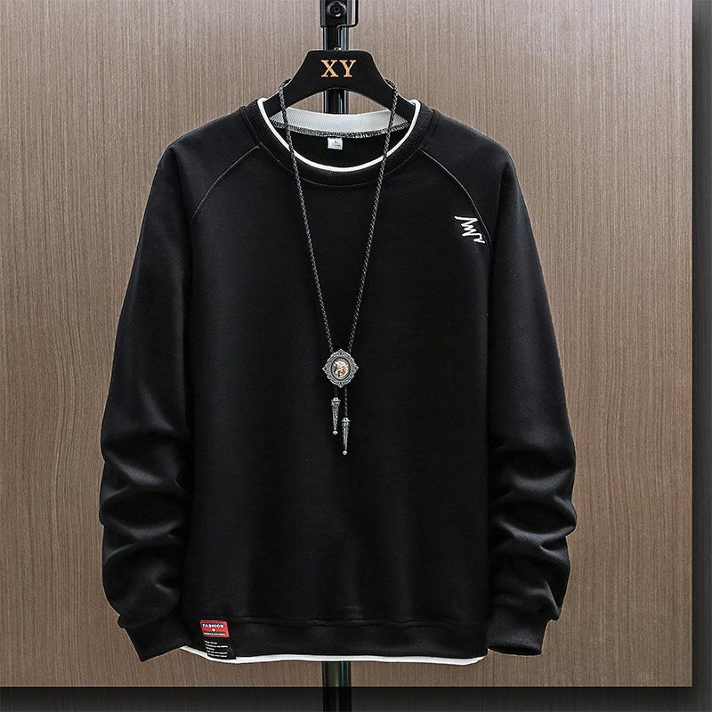 Sweat-shirt à col rond en deux pièces pour homme, nouveau modèle printemps-automne-hiver, Zhongshan, haut à manches longues
