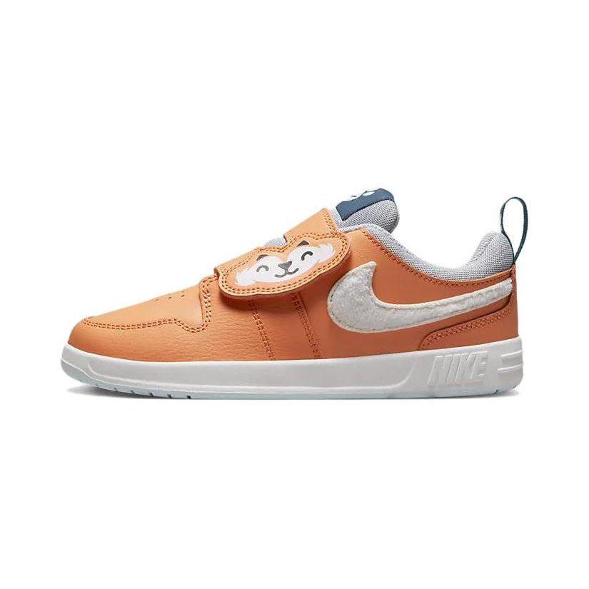 Nike Pico 5 Slip Resistant Cushioning Abrasion Resistant Low top Casual Shoes White Orange Children Aged 3 7 Years Old DQ8372-800