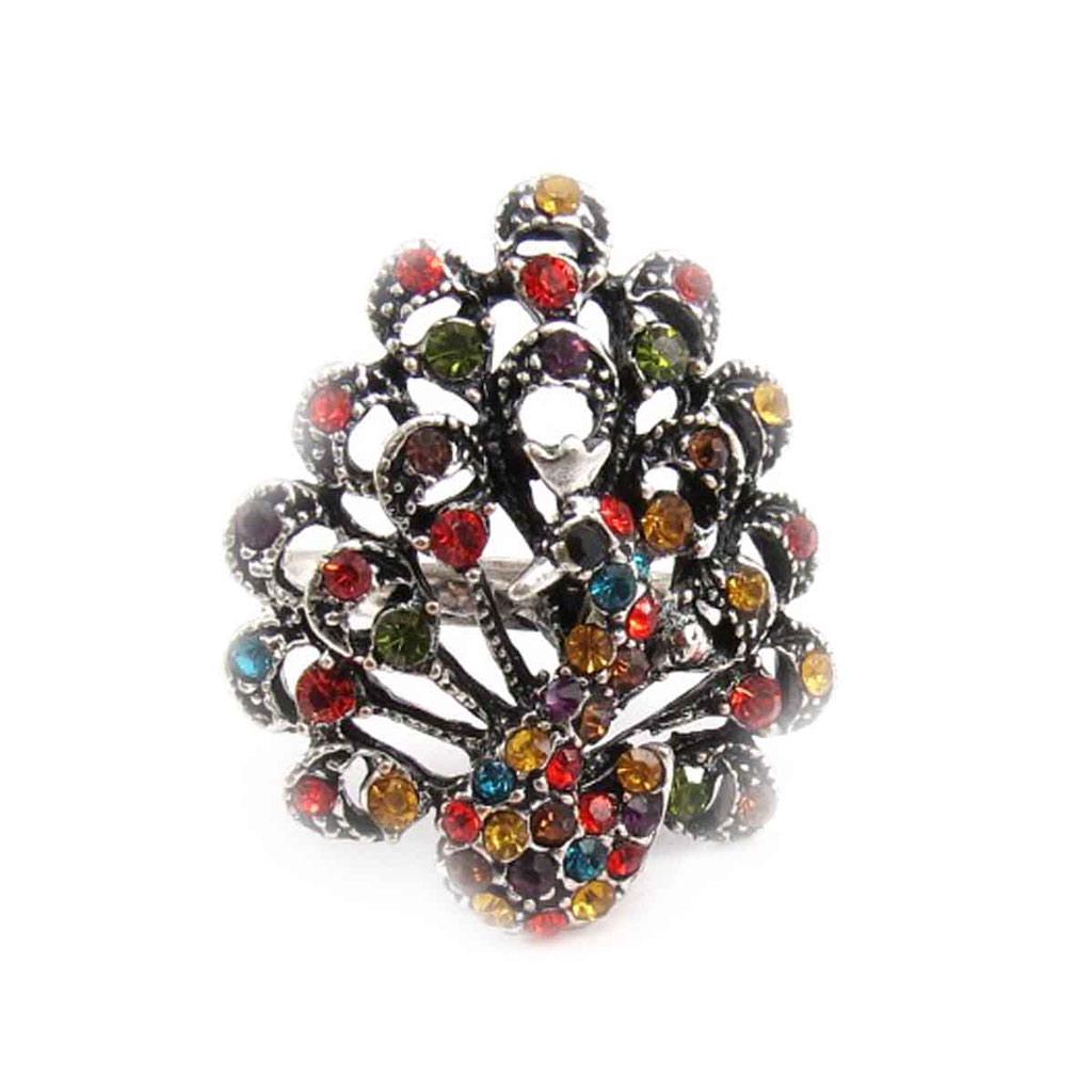 Les Trésors De Lily [J8014] - Designer-Ring 'Majestic Peacock'
