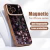 Magnetic For Magsafe Case For iPhone 17 Pro Max Starry Sky Cherry Blossom Pattern Skin Feeling Cover For iPhone 16 15 14 13 Pro Max