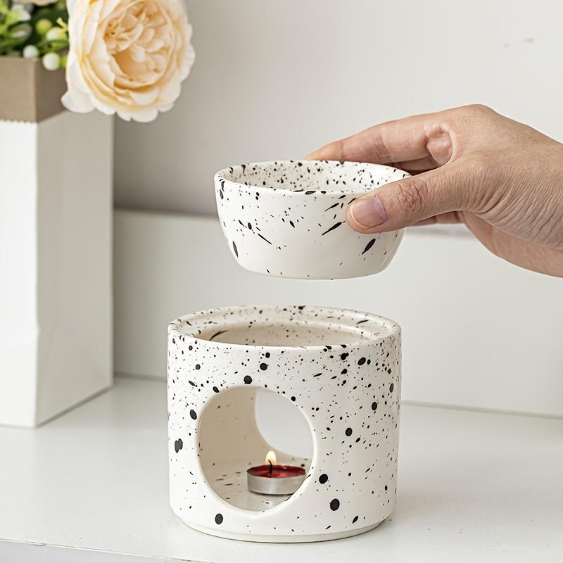 Detachable Ceramic Essential Oil Burners Waxes Melt Burner Warmer Tealight Candle Holder Home Tabletop Decoration Yoga Spa Gifts