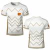 Maglia Grafica Bandiera Spagnola Moda Stampa Geometrica Asciugatura Rapida T-shirt Calcio Uomo Donna Sport Allenamento Casual Traspirante Top