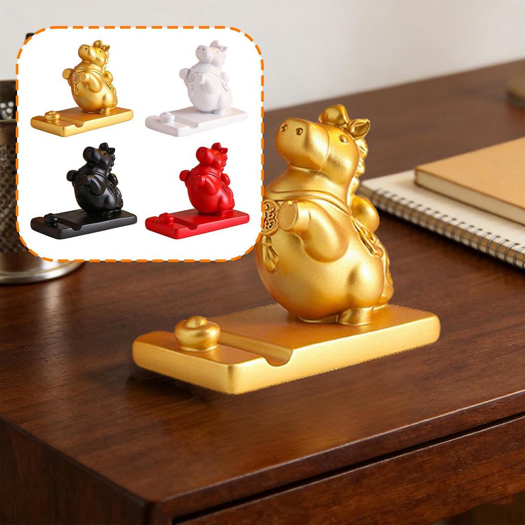 Cardboard Horse Figurine, Sculpture, Tabletop Phone Stand, Desk Ornament, Resin Animal, Suitable for