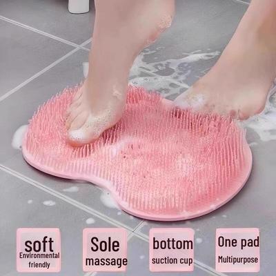 Non-Slip Foot Massage & Cleaner Mat with Suction Cup for Home Bathroom Use