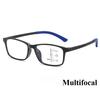 Neutral Classic Square Frame Multifocal Reading Glasses Ultralight  Sports Anti-Slip Anti-Blue Light Presbyopia Glasses