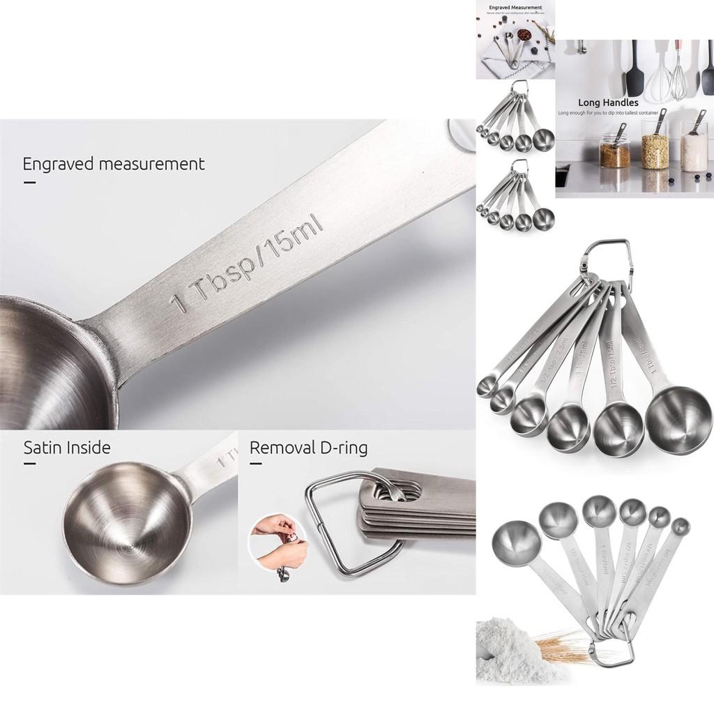 Modernes Edelstahl-Messlöffel-Set Mit Präziser Skala Zum Backen Und Kochen