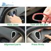 For Volvo V40 Console Air Conditioning Outlet Decorative Cover Trim Stainless Steel Interior Accessories