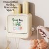 3 in 1 Clothing and Shoe Brush Set Space Saving Flip Laundry Brush Plastic Wall Mounted Bathroom Storage Box Bathroom Organizer