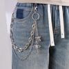 Punk Style Double-Layer Skull Pendant Chain for Pants – European & American Fashion