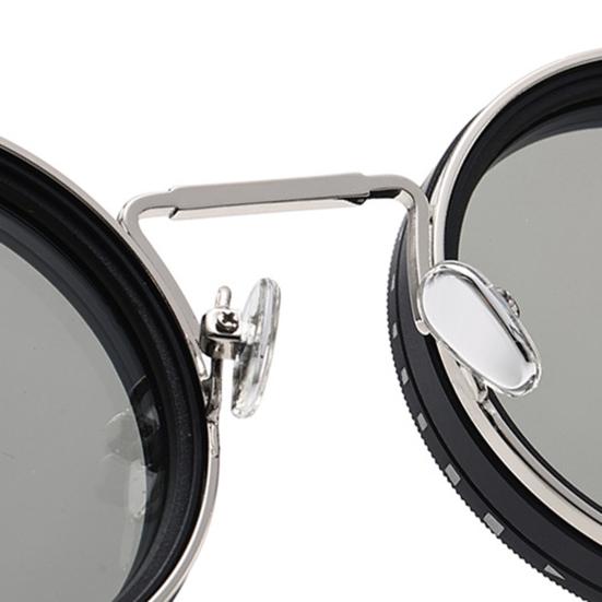 Adjustable Tint Polarized Sunglasses 1-9 Gear Round Glasses with ND Filter Lenses for Men UV Protection Eyewear for Beach Travel