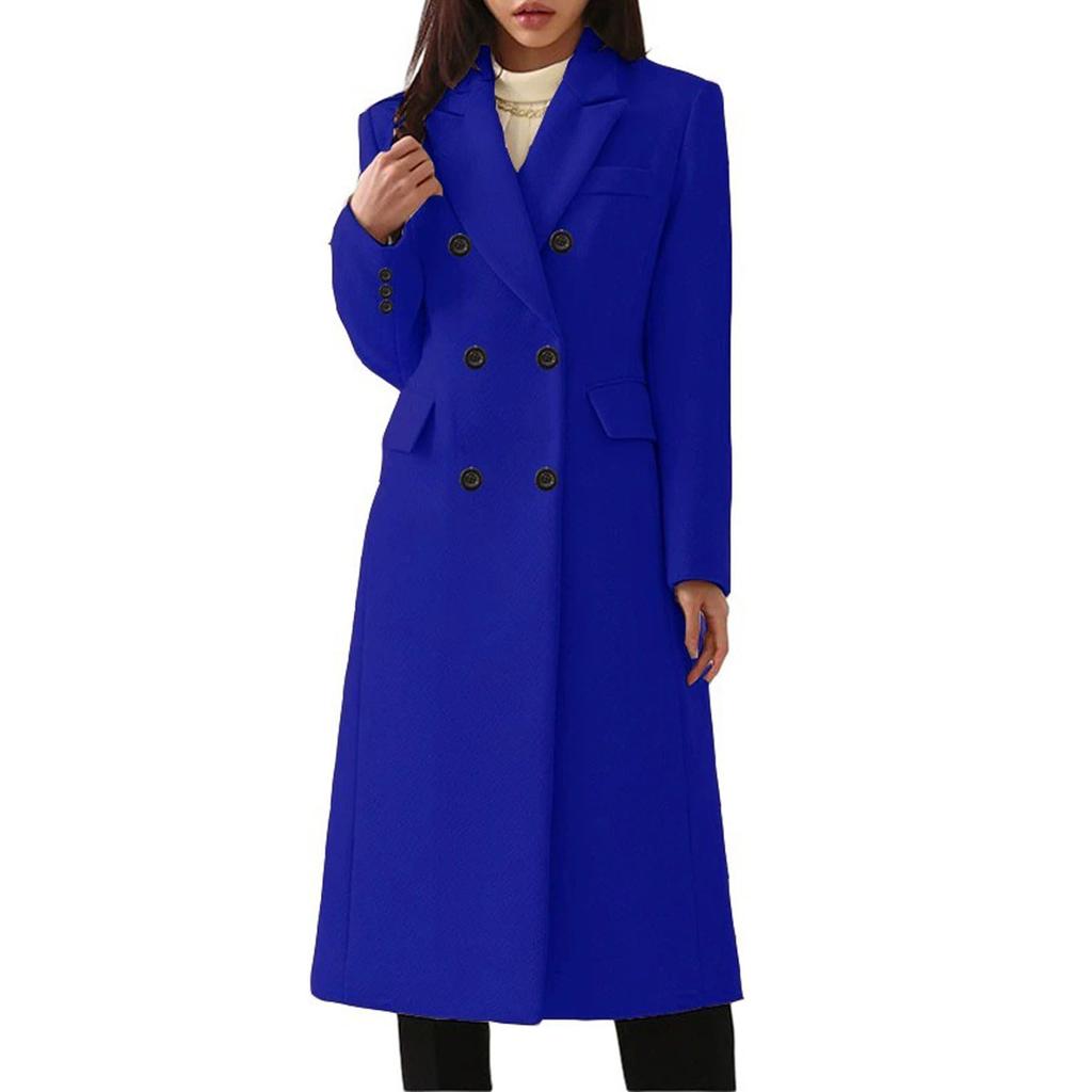 Women's Fashion Oversized Wool Coat Solid Color Casual Cardigan Jacket