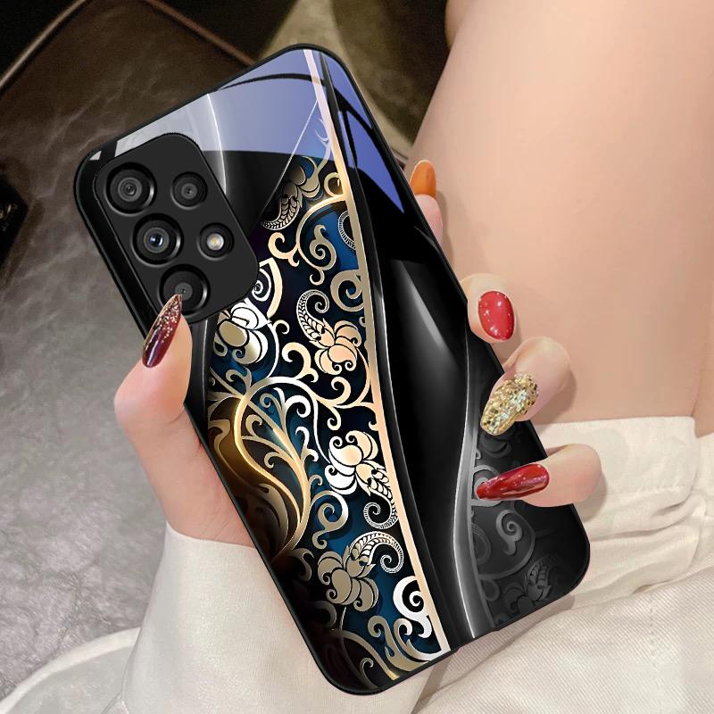 Fate Gear Black For Samsung Galaxy S10 4G S20 11E 30 S21 21Fe 22 S24 Pro S23 Ultra 5G S8 S9 Tempered Glass Phone Case