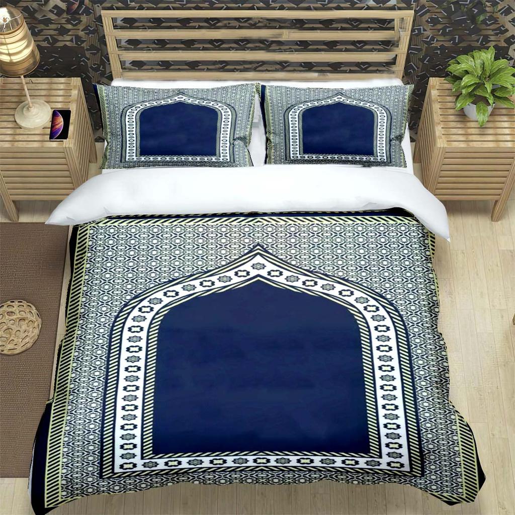 Fashion Muslim Prayer  Print Bedding Sets Bed Supplies Set Duvet Cover Bed Comforter Set Bedding Set Luxury Gift