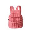 Schoolbag Down backpack Women's new cotton bag Fashion pleated cloud bag Commuter travel Large capacity backpack