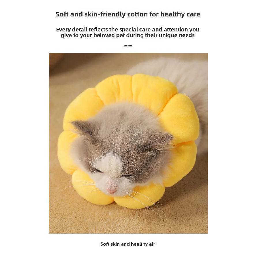 Pet Recovery Collar for Cats and Dogs Soft Adjustable Anti-Bite Anti-Scratch Elizabethan Collar after Surgery