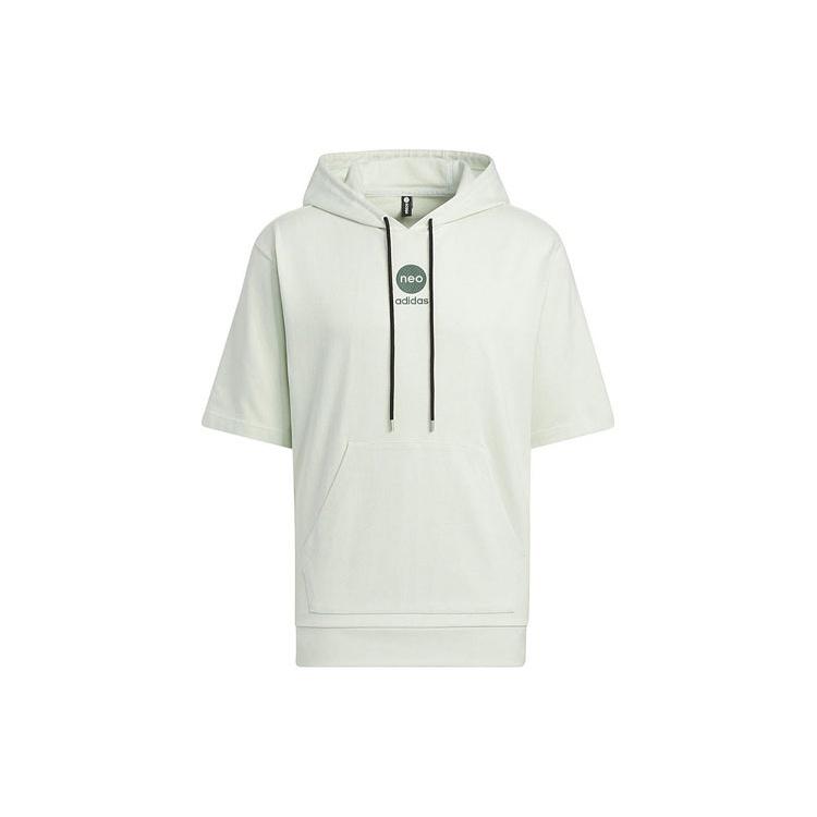 adidas Neo BB Short Sleeves Hoodies Asia Sizing Blue Men s HM2044 M