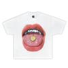 2025 T-shirt Labbra Grandi Streetwear Y2K Grafica Labbra T-shirt Uomo e Donna Maglietta Taglie Grandi Rock and Roll Moda Oversize Regali Bambini