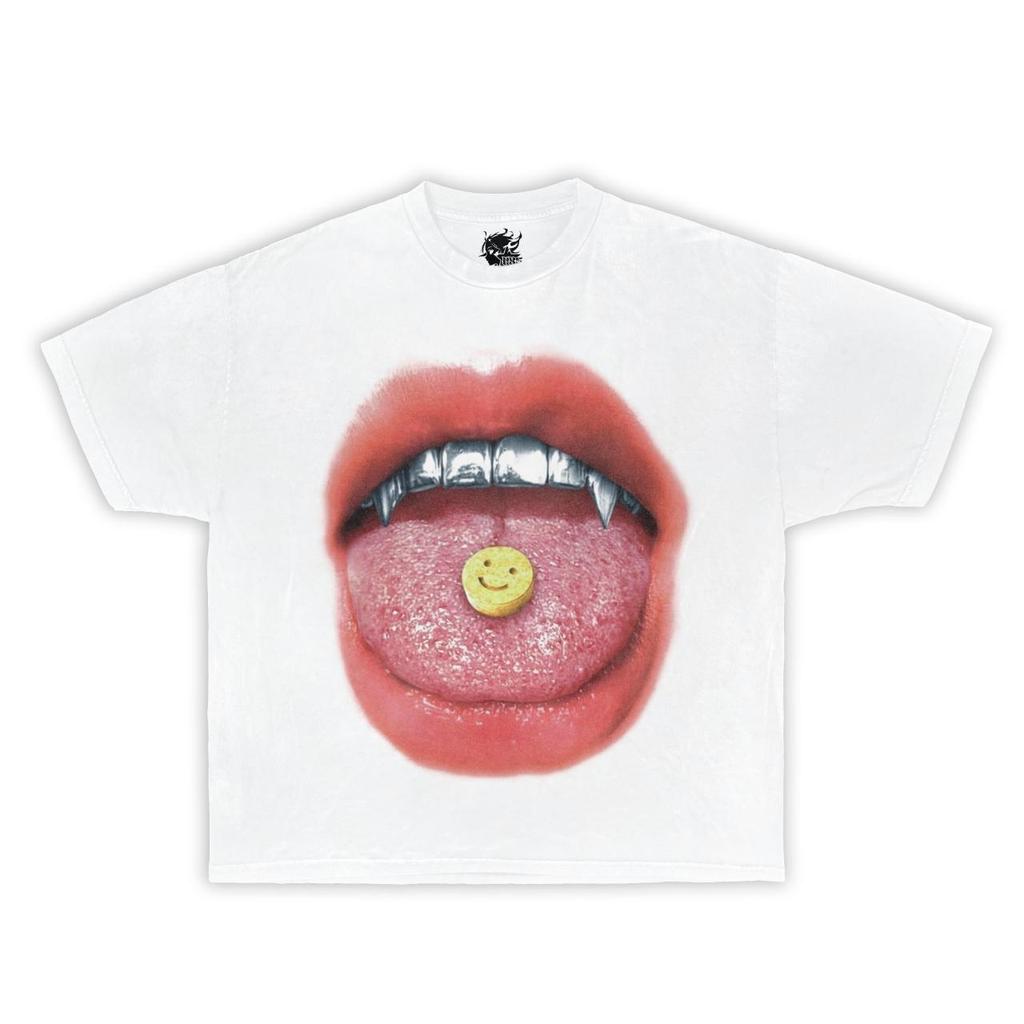 2025 T-shirt Labbra Grandi Streetwear Y2K Grafica Labbra T-shirt Uomo e Donna Maglietta Taglie Grandi Rock and Roll Moda Oversize Regali Bambini