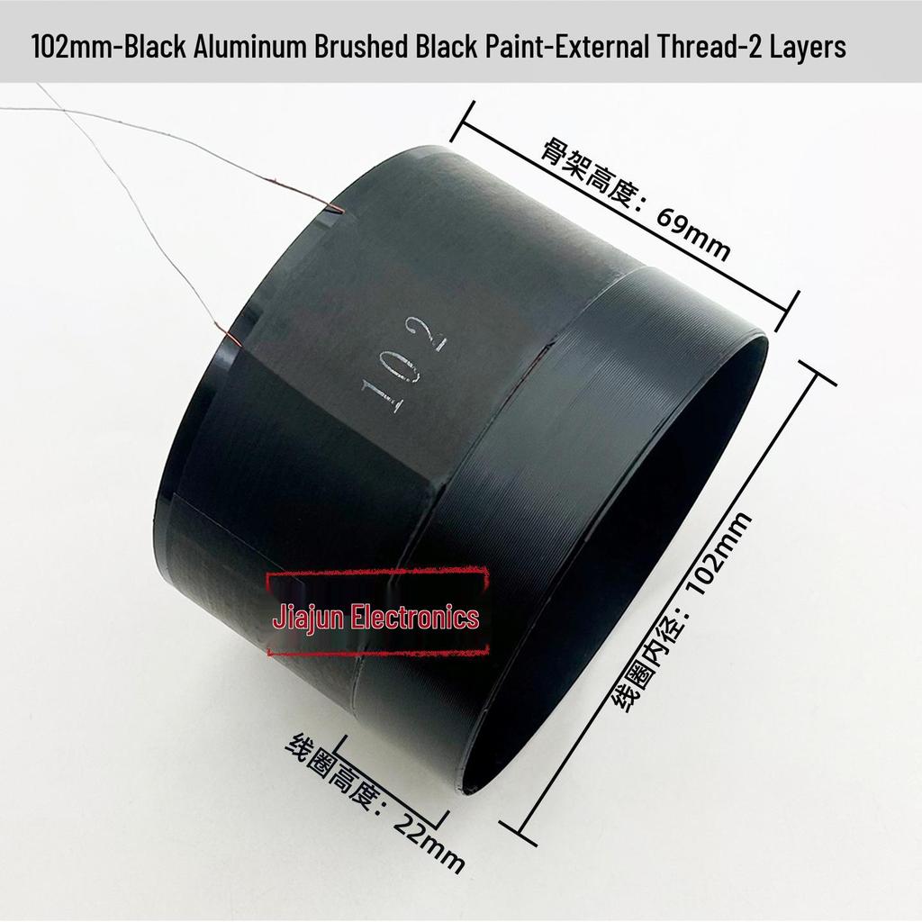 Black Aluminum Woofer Voice Coil Repair Kit - Core Wire: 25-125, Coil Sizes: 65.5mm, 75.5mm, 99.5mm