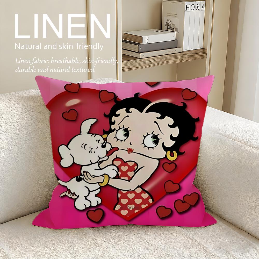 Classic Betty Boop Cushion Cover Pillowcase Set Pcs x x Breathable Washable Sofa Cushion Cover