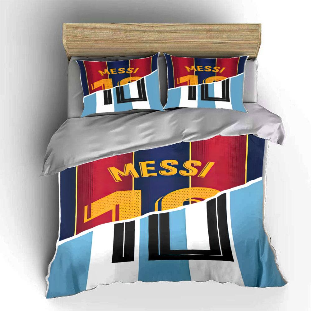 "Messi Name and Number." Bedding Sets Duvet Cover Sets Duvet Covers Pillowcases(1 * Duvet Cover 2 * Pillowcases, Without Duvet Insert)