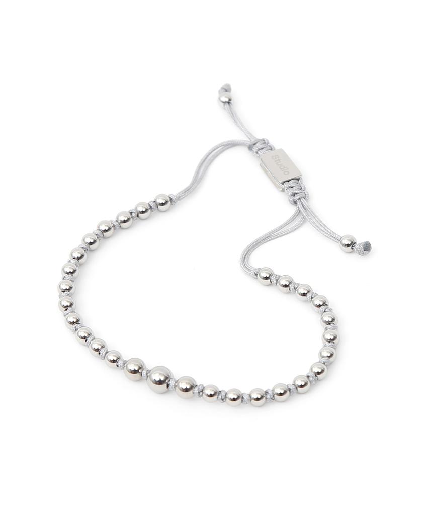 Undercontrol Studio Stainless Steel Bead Adjustable Women'S Bracelet Stainless Bead Bracelet / Silver