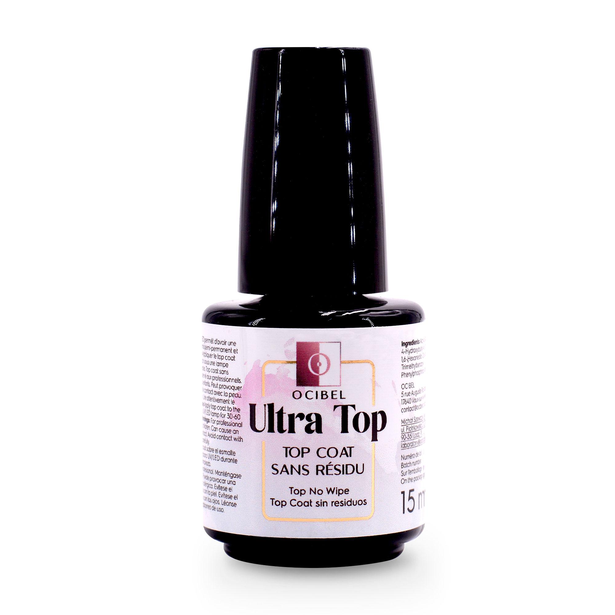 

Ultra Top Coat UV/LED Ultra Glossy Finish без залишків БЕЗ HEMA / DI-HEMA - 15 мл