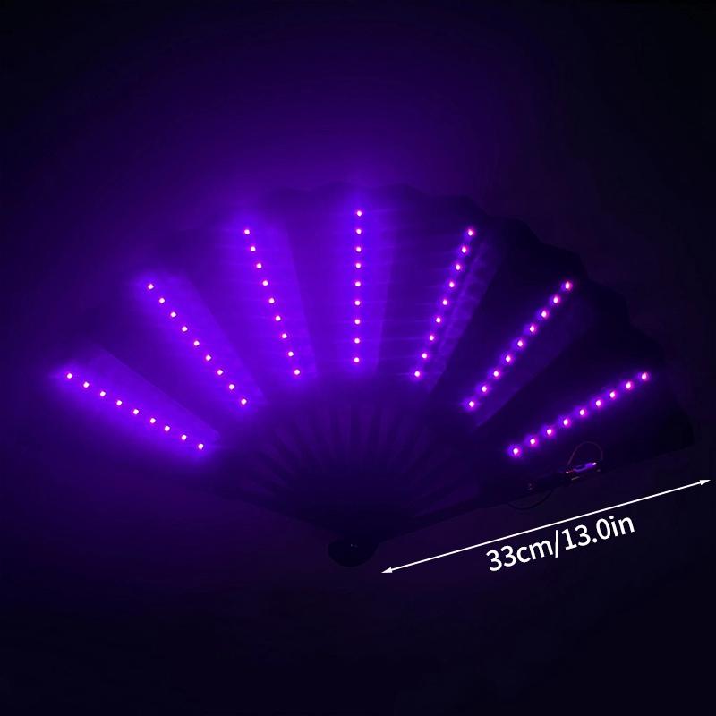 Glowing Folding Fan Lighting Hand Fans for Women Atmosphere Photo Prop Wedding Hand Fans Glowing Party Supplies Abanicos