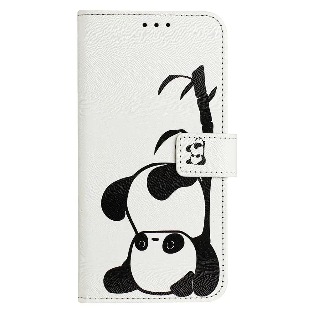 Coloured Drawing Wallet Case for Tecno Spark Go 1 20 Pro Plus 30C Camon 30 Pova 6 Neo Pop 9 Stand Card Holder Strap Phone Cover