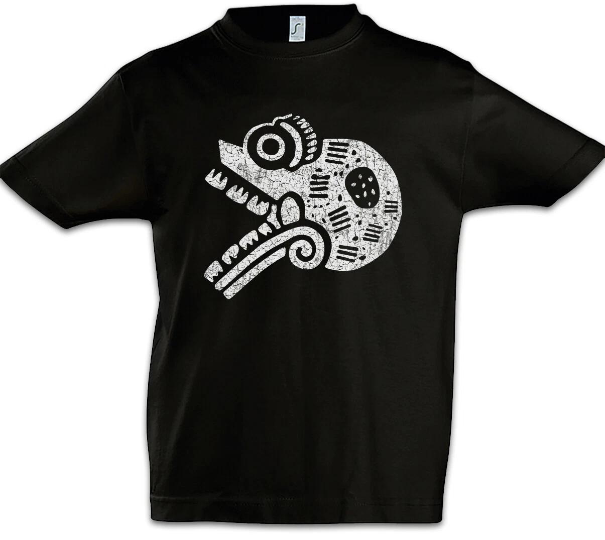 Aztec Skull Kids Boys kids boys T-Shirt Aztecs Empire Tattoo American Indians Symbol 160