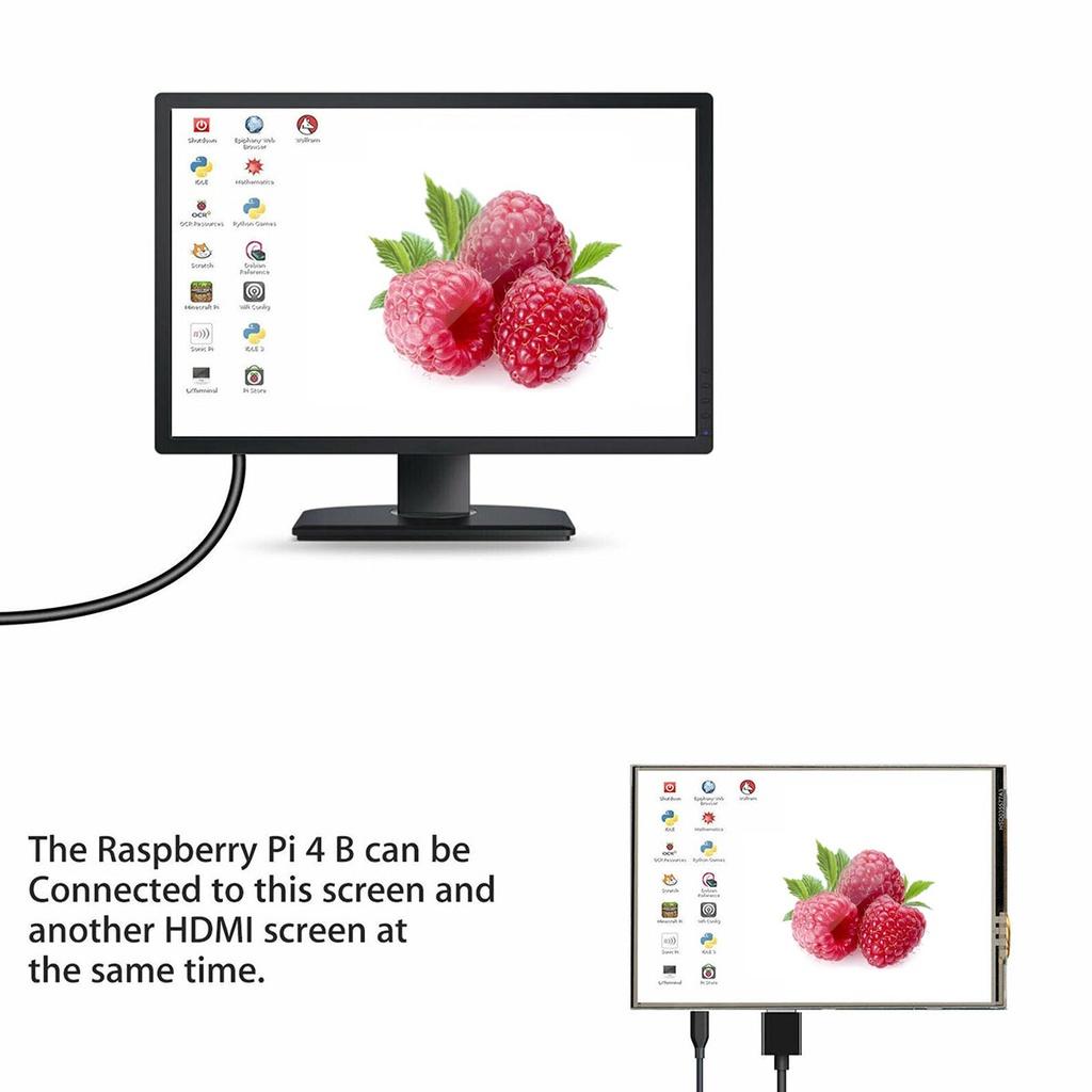Ecran Tactil LCD TFT de 3,5 inci & Carcasă ABS & Stylus Echipamente Monitor cu Intrare Compatibilă HDMI pentru Raspberry Pi 4 B Nou