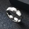 1Pc Fashion Accessories Football Pattern Design Titanium Steel Fashion Ring