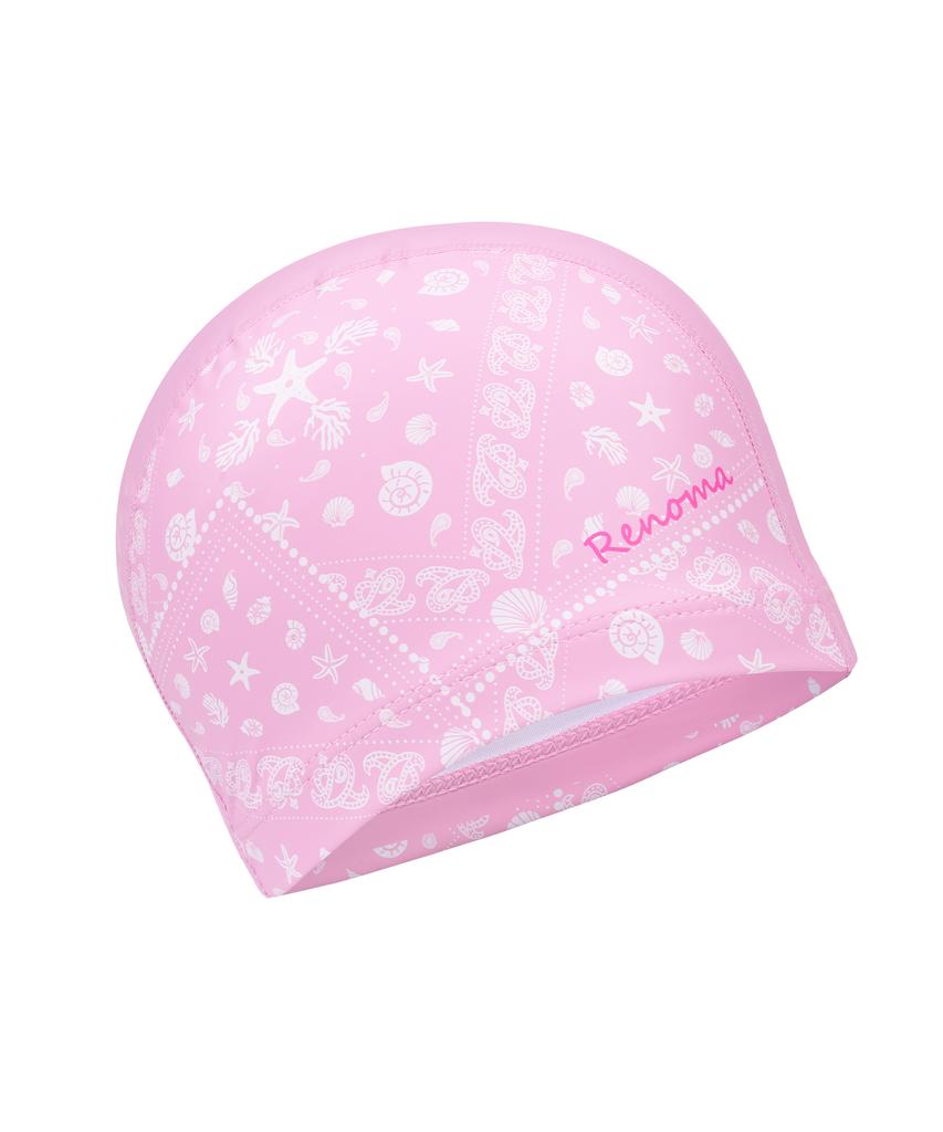 Lenomasuyeongbog Adult Beach Pattern Urethane Coated Swim Cap Pink Ro-Rc2G009-Pk