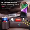 1PCS Car Seat Gap Organizer Multifunction Storage Box Cup Pocket For Alfa Romeo Giulia Stelvio MiTo Giulietta Tonale ALFA 4C