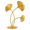 Premium Iron 3 Leaf Shape Decoration Table Stand for Home and Living Room Decor - (7.8 Inches, Gold)- Decorative Items for Home Decor
