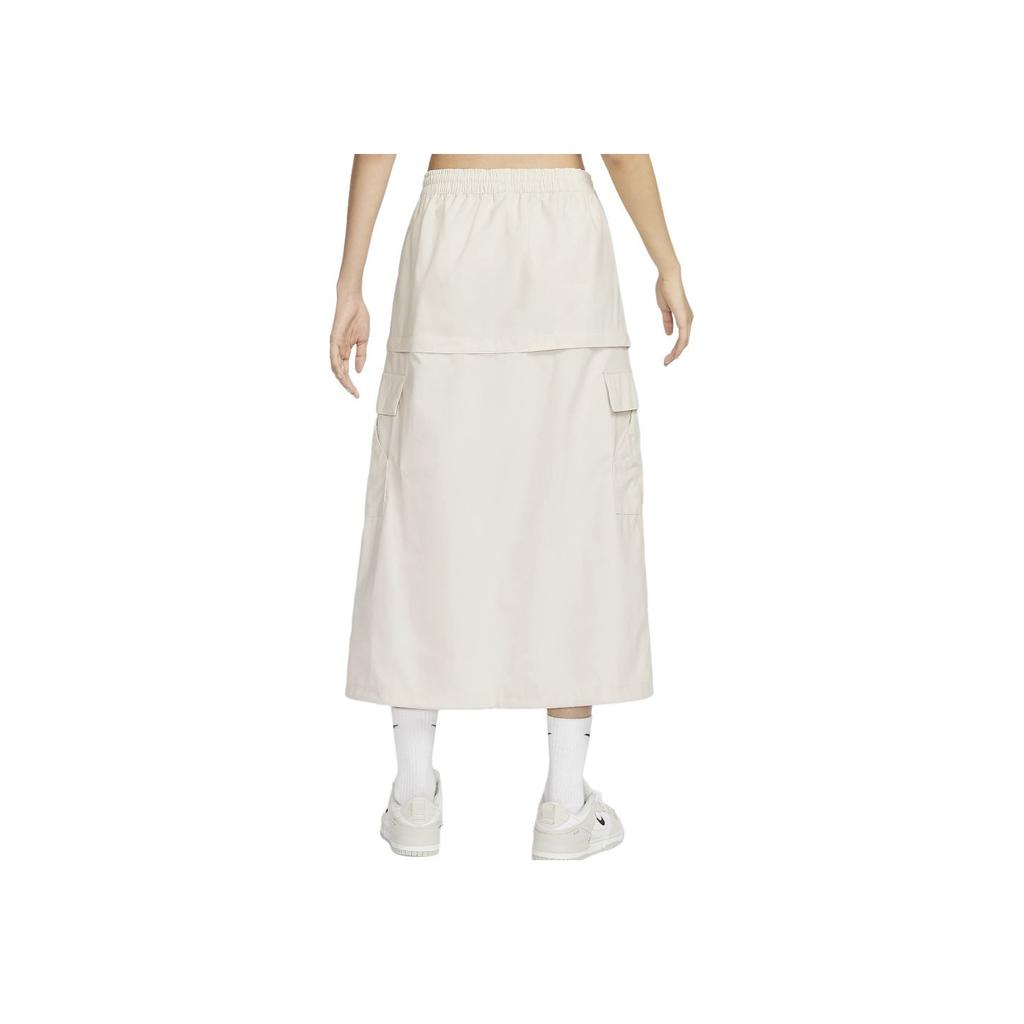New Nike Sportswear ESSENTIAL Casual Long Skirt Women's White FV7504-104