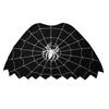 Spiders Web Poncho Dress Lace Gloves Earring Headband Stockings for Halloween Party Spiderweb Costume Accessories