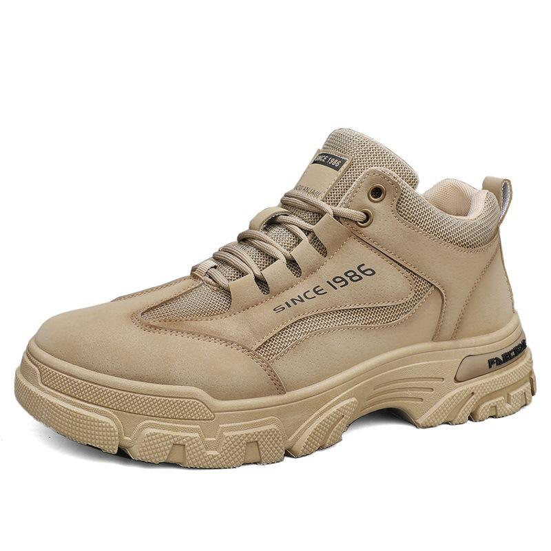

Tooling labor shoes men s shoes autumn outdoor sports non-slip and wear-resistant men s Martin boots construction site work shoes 39 абрикосовий