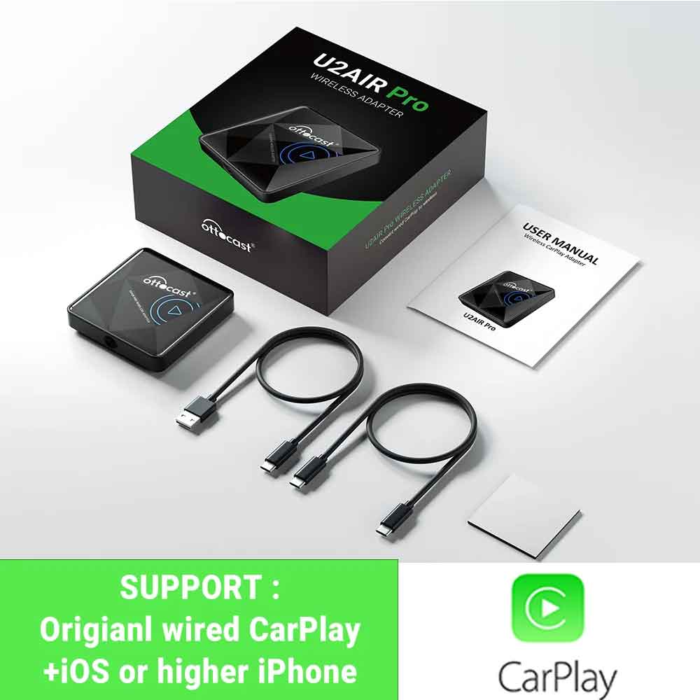 

OTTOCAST U2Air PRO CarPlay Wireless Adapter Smart Box for IOS Wired to Wireless Car Play Display via Bluetooth WiFi Connect Auto Only for CarPlay