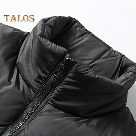 Men Waistcoat Stand Collar Sleeveless Zipper Placket Vest Coat with Side Pockets Solid Color Thickened Vest Jacket