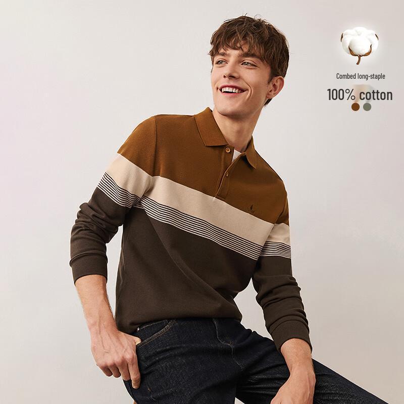 Navigare Men's Long-Sleeve Cotton Polo Shirt