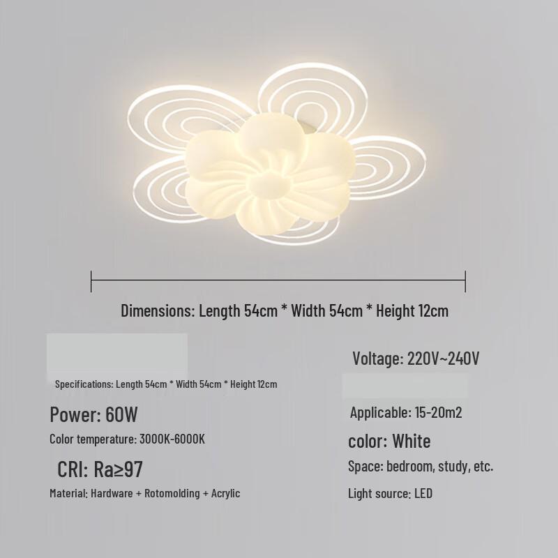 Flower LED Ceiling Lamp for Bedroom Study